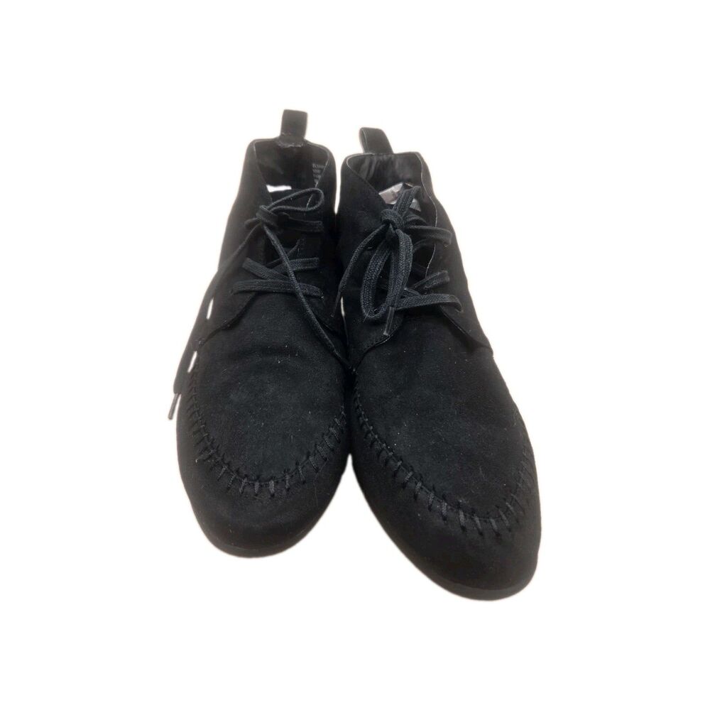 Comfortview Elsa Black Bootie Shoes Lace Up Size 10 Wide Comfort